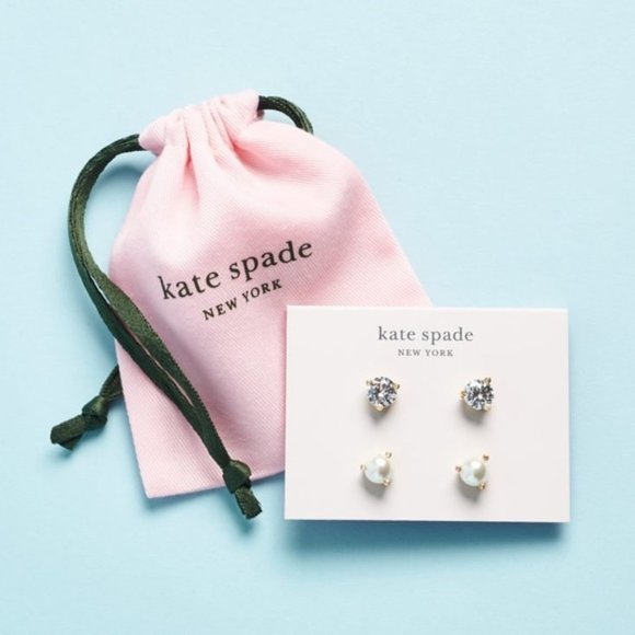 kate spade Jewelry - Kate Spade Stud Earring Set RISE & SHINE PEARL NEW
